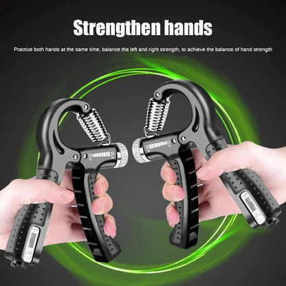 Single Pack Professional Hand Grip Strength Trainer, Carbon Fiber Foam Arm Muscle Finger Rehabilitation Fitness Equipment Hand Grip Strength Power Trainer Gripper Strengthener Adjustable Gym Exerciser